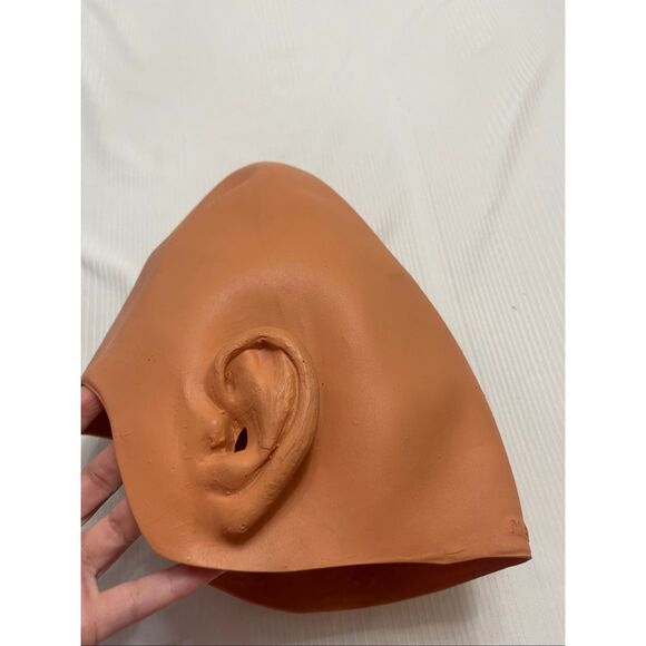 Cone Head Alien Skull Cap Cosplay Mexico Costume Latex Bald Conehead Vintage - Picture 2 of 6